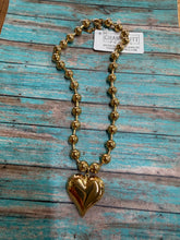 Load image into Gallery viewer, Chan Sutton Bubble Heart Necklace - Gold