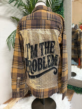 Load image into Gallery viewer, I'm the Problem Flannel - Carmel Mix