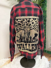 Load image into Gallery viewer, Leopard Wallen Sequin Flannel - Red Dirt Road Mix