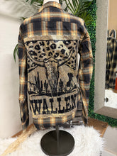 Load image into Gallery viewer, Leopard Wallen Sequin Flannel - Brown/Rust Mix