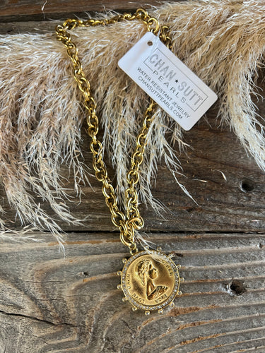 Chan*Sutton Gold Coin Necklace