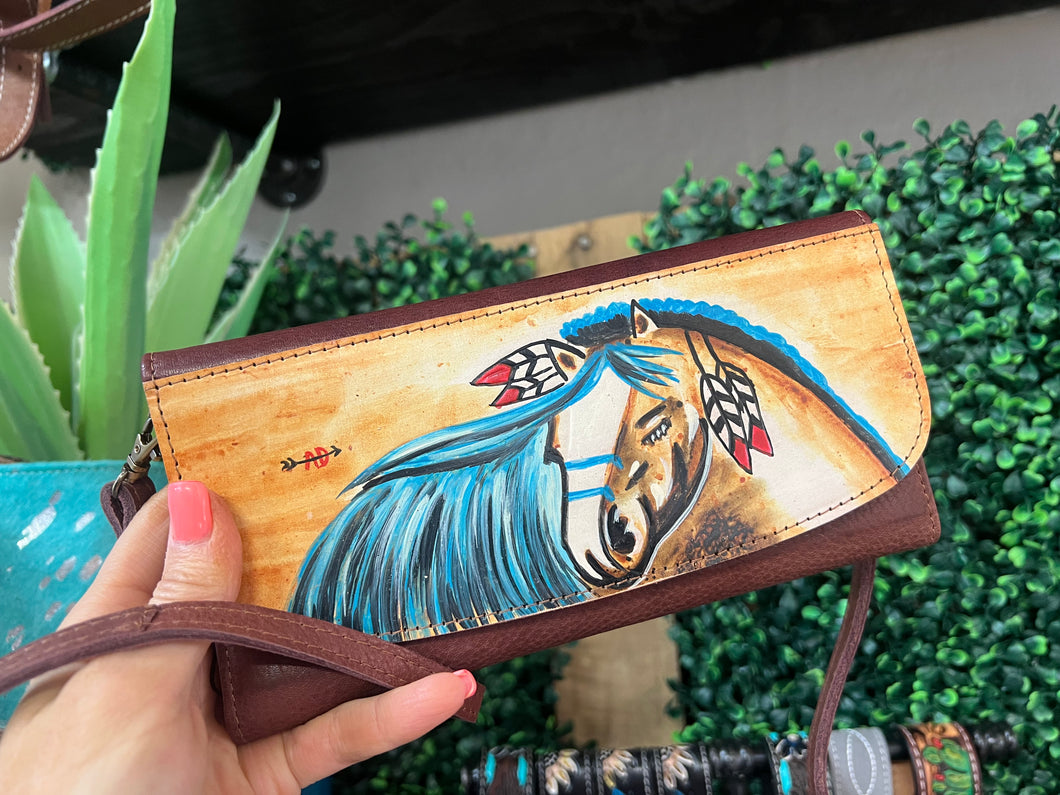 Painted Horse Wallet & Crossbody Combo