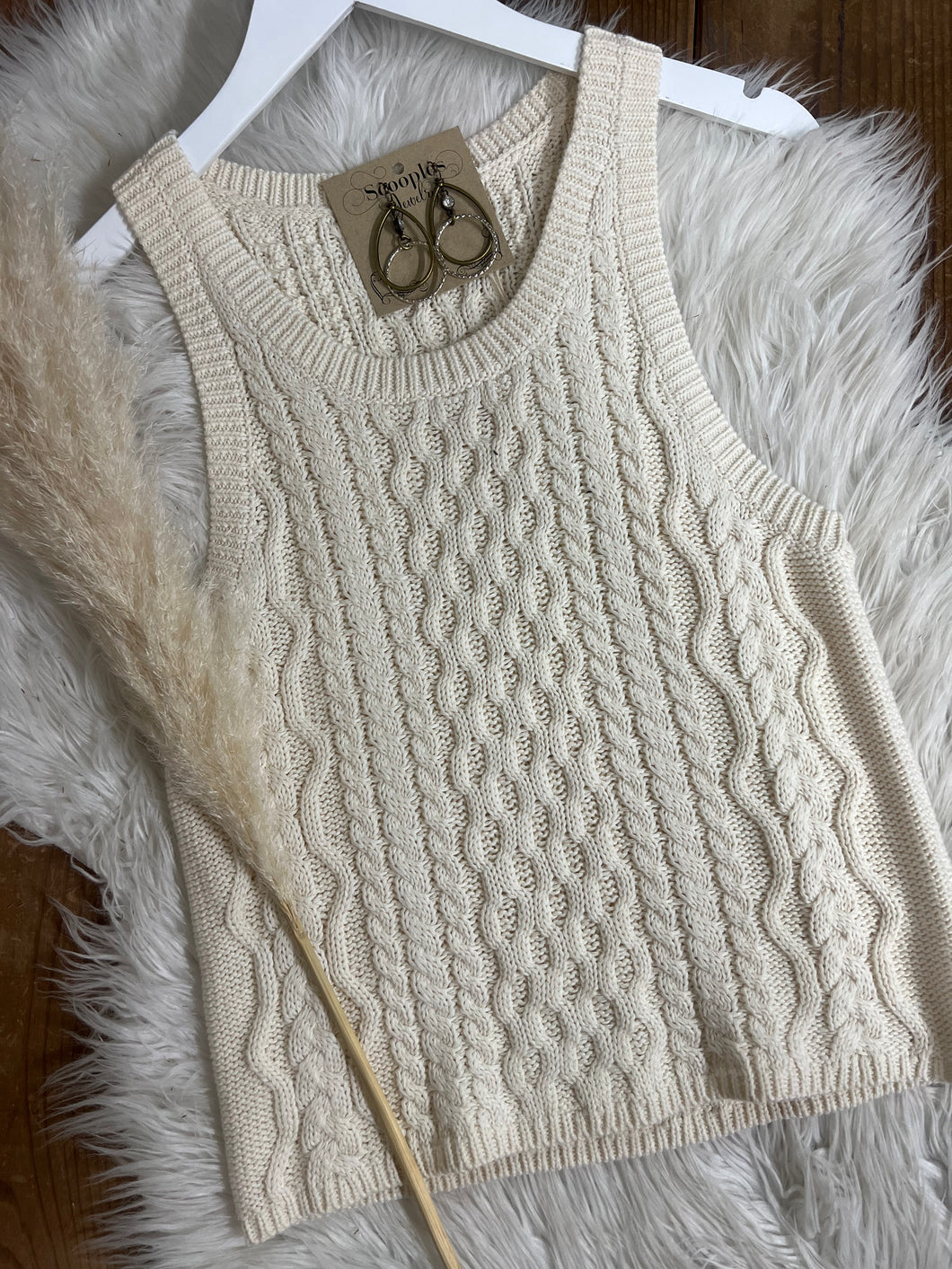 KAYLA CABLE KNIT TANK