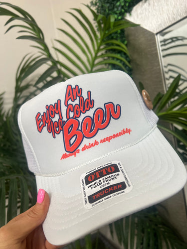 ENJOY AN ICE COLD BEER - WHITE