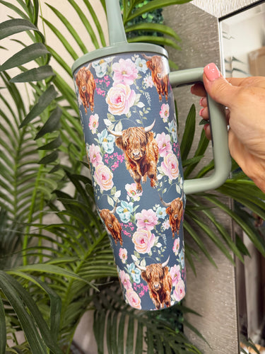 40oz Tumbler - Highland Cow