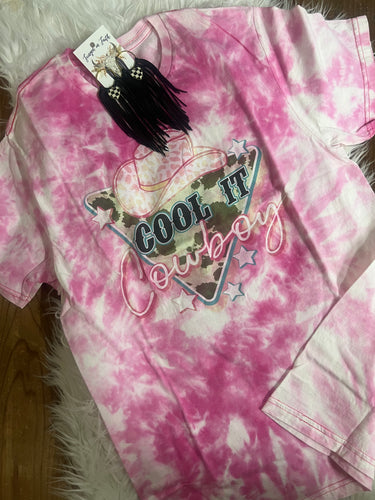 COOL IT COWBOY TIE DYE TEE