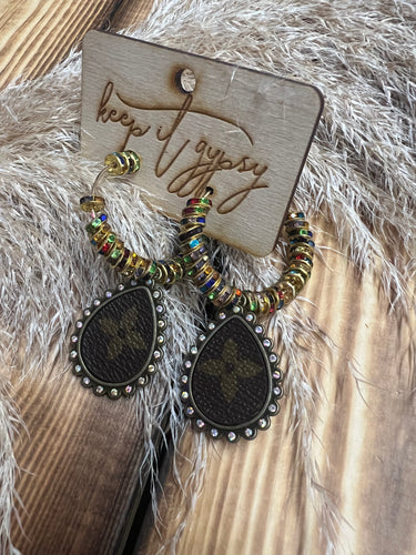 Keep it Gypsy Embellished Earrings - Hoop
