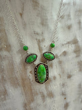 Load image into Gallery viewer, Shielded Lime Turquoise Necklace