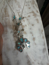 Load image into Gallery viewer, Turquoise Floral Statement Necklace