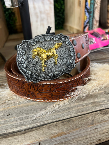 Brisk Leaves Belt & Buckle