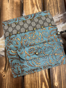 Keep It Gypsy Fallon Wristlet Wallet - Floral Turquoise Copper