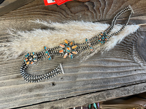 Desert Stone Choker - Sterling Silver - Summertime Copper