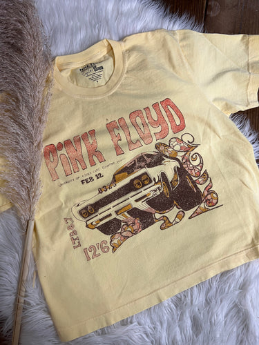 PINK FLOYD BUTTER CROP TOP