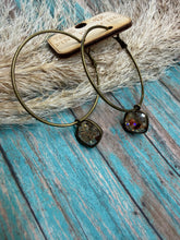 Load image into Gallery viewer, Pink Panache Hoops - Champagne Stone
