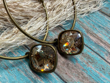 Load image into Gallery viewer, Pink Panache Hoops - Champagne Stone