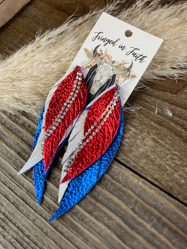 Merica Leather Earrings