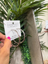 Load image into Gallery viewer, Chan Sutton Earrings - Large Hoops - Silver
