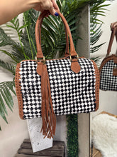Load image into Gallery viewer, Hair on Hide Diamond Checkered Bag