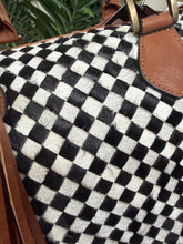 Load image into Gallery viewer, Hair on Hide Diamond Checkered Bag