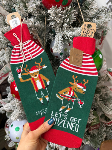 LET'S GET BLITZENED WINE BOTTLE SOCK