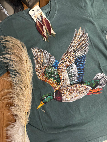 Faux Rhinestone Mallard Tee