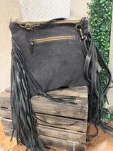 Load image into Gallery viewer, Tumbleweed Trail Tooled Hair on Hide Purse