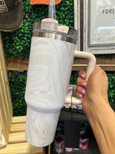Load image into Gallery viewer, Pink Marbled Marbled 40oz Tumbler