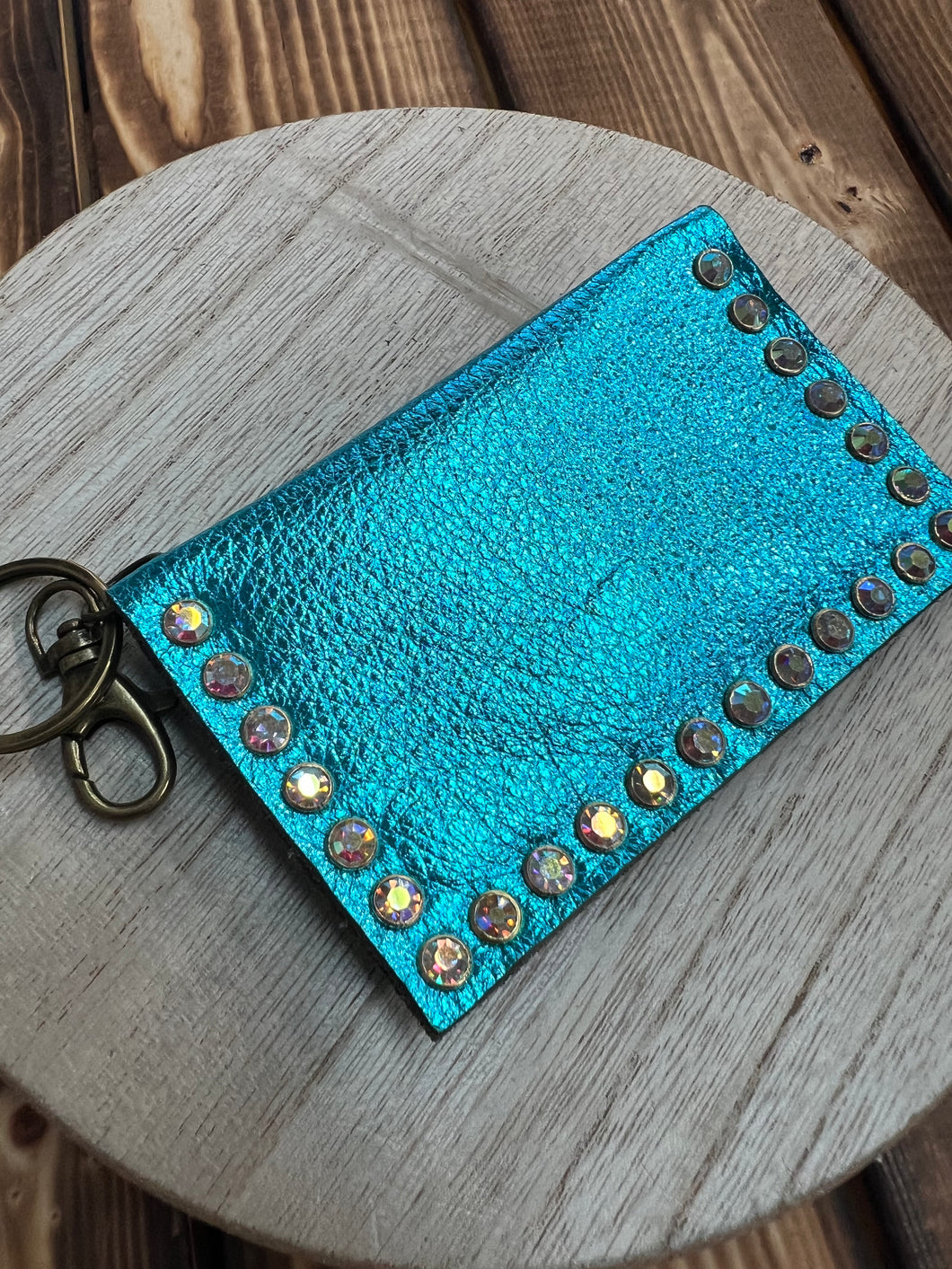 Keep It Gypsy Card Holder - Metallic Turquoise