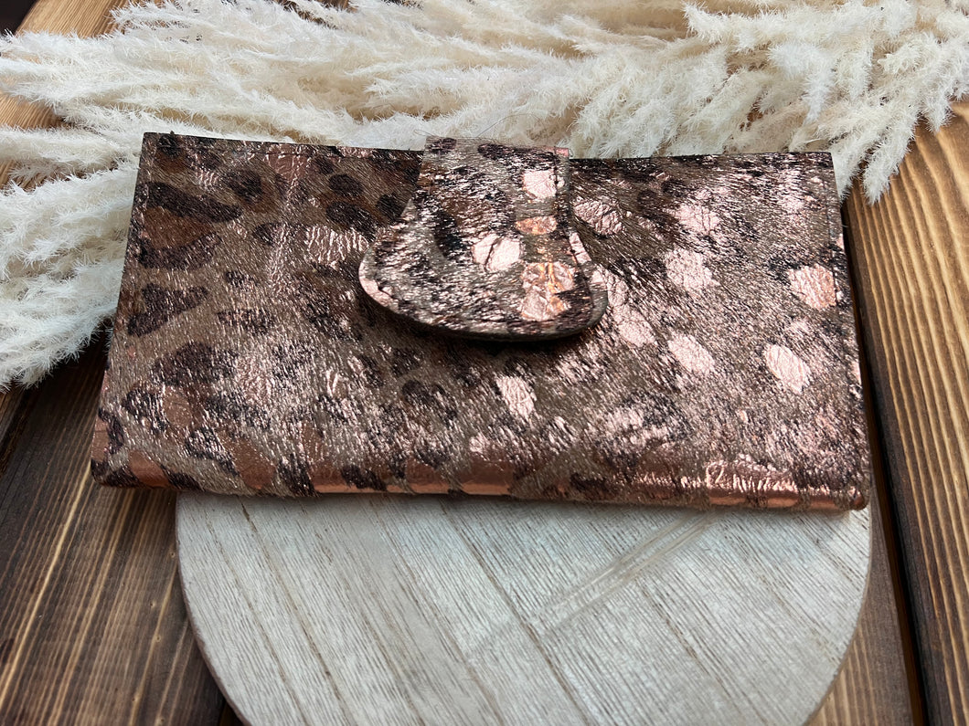 Keep It Gypsy - Leo Copper Leopard Hide Wallet