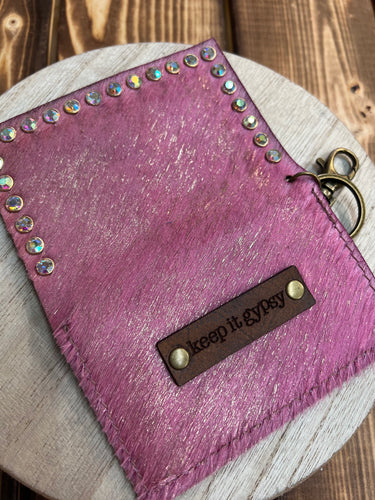 Keep It Gypsy Card Holder - Pink Shimmer