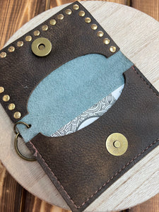 Keep It Gypsy Card Holder - Metallic Turquoise