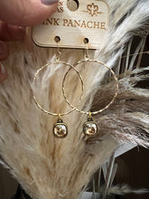 Load image into Gallery viewer, Pink Panache Small Hoop Bronze Gem Earrings