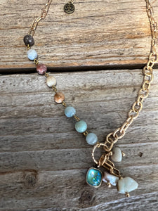 Pink Panache Green Jasper Necklace