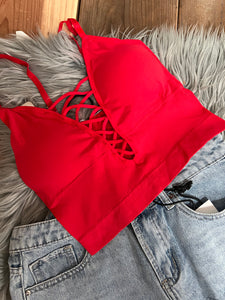 Caged Cami (Bralette) - Ruby