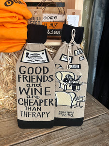 Goods Friends Cheaper than Therapy Bottle Sock