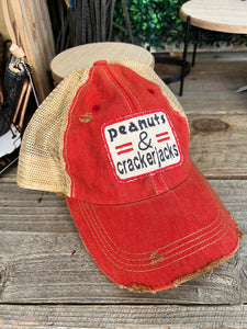 Peanuts & Cracker Jacks Hat - Vintage Red